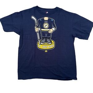Majestic NHL St Louis Blues T-Shirt Hockey sz XL Mens Sports Fan EUC 100% Cotton